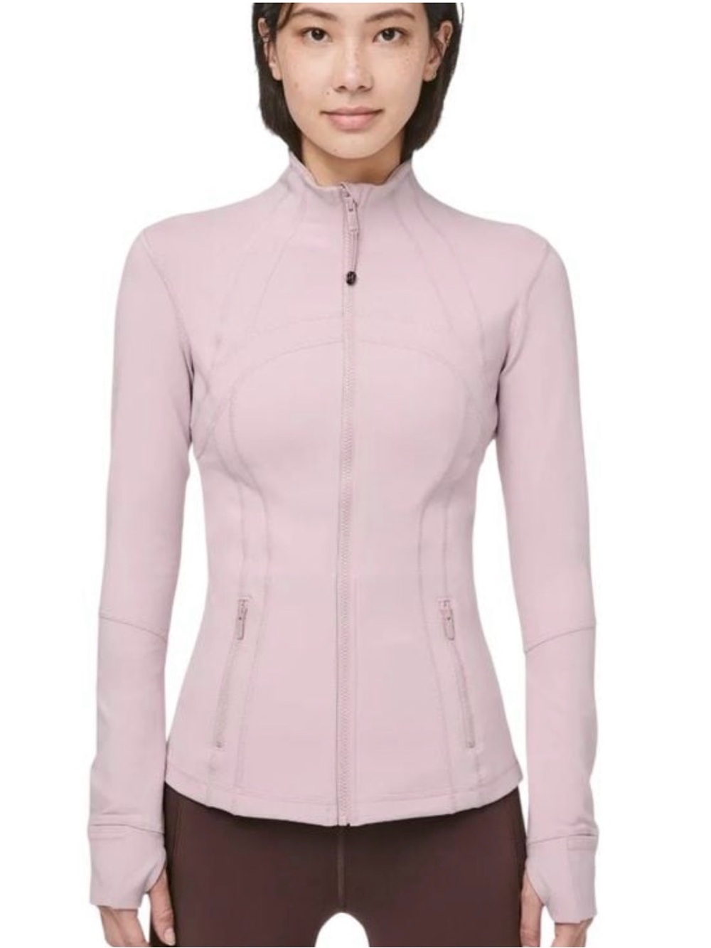 Lululemon Define Jacket Porcelain Pink size 6 W4AWKS zip up long sleeve Luon